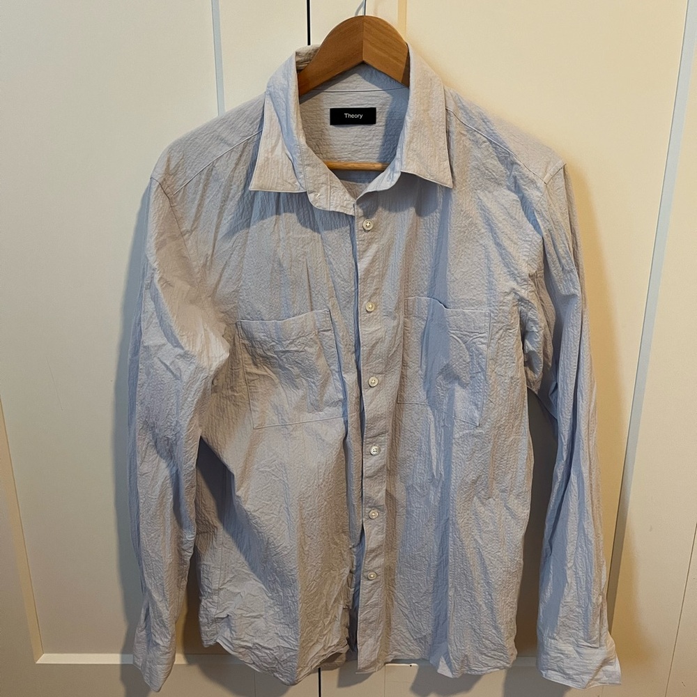 Theory Men's Blue Shirt